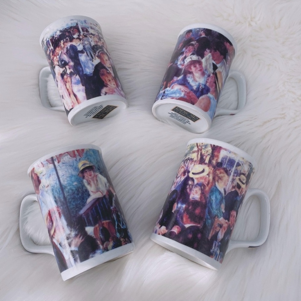 Set of 4 Renoir Collection Art Mugs